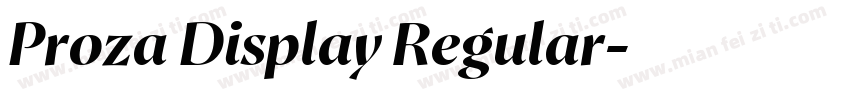 Proza Display Regular字体转换